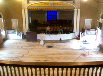 Russell Town Hall floor refinishing project